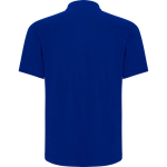 Unisex polo van katoen en polyester met zak 190 g/m2 Roly kleur blauw tweede weergave achterkant