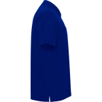 Unisex polo van katoen en polyester met zak 190 g/m2 Roly kleur blauw tweede weergave met zijkant