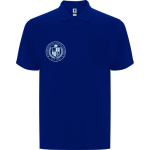 Unisex polo van katoen en polyester met zak 190 g/m2 Roly kleur blauw weergave zeefdruk