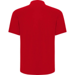 Unisex polo van katoen en polyester met zak 190 g/m2 Roly kleur rood tweede weergave achterkant
