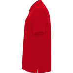 Unisex polo van katoen en polyester met zak 190 g/m2 Roly kleur rood weergave zijkant