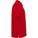 Unisex polo van katoen en polyester met zak 190 g/m2 Roly kleur rood tweede weergave met zijkant