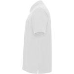 Unisex polo van katoen en polyester met zak 190 g/m2 Roly kleur wit weergave zijkant