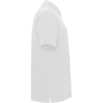 Unisex polo van katoen en polyester met zak 190 g/m2 Roly kleur wit tweede weergave met zijkant