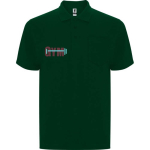 Unisex polo van katoen en polyester met zak 190 g/m2 Roly kleur groene fles weergave zeefdruk