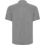 Unisex polo van katoen en polyester met zak 190 g/m2 Roly kleur lichtgrijs gemarmerd tweede weergave achterkant