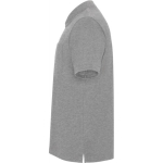 Unisex polo van katoen en polyester met zak 190 g/m2 Roly kleur lichtgrijs gemarmerd weergave zijkant