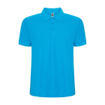 Polo van katoen en polyester in piqué voor mannen 190 g/m2 Roly kleur turkoois