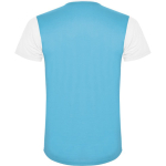 Unisex sportshirt van polyester met korte mouwen, 130 g/m², Roly kleur wit tweede weergave achterkant