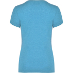 T-shirt van katoen en polyester voor dames, 150 g/m², Roly kleur turkoois tweede weergave achterkant