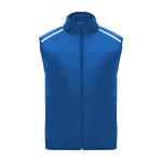 Winddichte en ademende unisex running bodywarmer 70 g/m2 Roly kleur koningsblauw