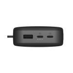 Rechthoekige powerbank om tot 3 apparaten tegelijk op te laden 20W kleur titanium tweede weergave
