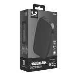 Rechthoekige powerbank om tot 3 apparaten tegelijk op te laden 20W kleur titanium vijfde weergave