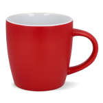 Keramische mok met matte afwerking in meerdere kleuren 350ml kleur rood
