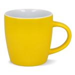 Keramische mok met matte afwerking in meerdere kleuren 350ml kleur geel