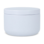Plantaardige wax kaars in ronde pot van gerecycled staal kleur wit vierde weergave