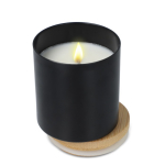 Plantaardige wax kaars in metalen pot van gerecycled aluminium kleur zwart tweede weergave
