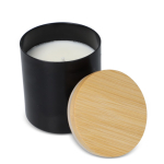 Plantaardige wax kaars in metalen pot van gerecycled aluminium kleur zwart derde weergave