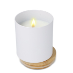 Plantaardige wax kaars in metalen pot van gerecycled aluminium kleur wit tweede weergave