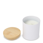 Plantaardige wax kaars in metalen pot van gerecycled aluminium kleur wit vijfde weergave