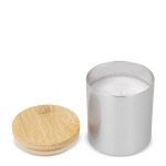 Plantaardige wax kaars in metalen pot van gerecycled aluminium kleur zilver vijfde weergave