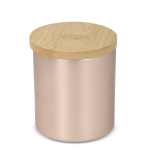 Plantaardige wax kaars in metalen pot van gerecycled aluminium kleur rose gold