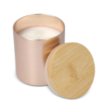 Plantaardige wax kaars in metalen pot van gerecycled aluminium kleur rose gold derde weergave