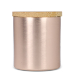 Plantaardige wax kaars in metalen pot van gerecycled aluminium kleur rose gold vierde weergave