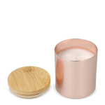 Plantaardige wax kaars in metalen pot van gerecycled aluminium kleur rose gold vijfde weergave