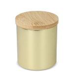 Plantaardige wax kaars in metalen pot van gerecycled aluminium kleur goud