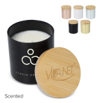 Plantaardige wax kaars in metalen pot van gerecycled aluminium