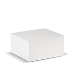 Notitieblok van 420 blanco FSC-gecertificeerde vellen 10x10x5 cm kleur wit