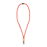 Lanyard van RPET in kleuren met bamboedetail om te personaliseren kleur wit