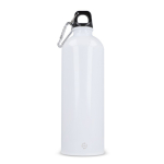 Fles van gerecycled roestvrij staal in metallic kleuren 750 ml kleur wit tweede weergave