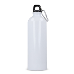 Fles van gerecycled roestvrij staal in metallic kleuren 750 ml kleur wit vierde weergave