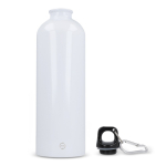 Fles van gerecycled roestvrij staal in metallic kleuren 750 ml kleur wit vijfde weergave