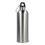 Fles van gerecycled roestvrij staal in metallic kleuren 750 ml kleur wit