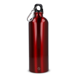 Fles van gerecycled roestvrij staal in metallic kleuren 750 ml kleur wit