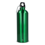 Fles van gerecycled roestvrij staal in metallic kleuren 750 ml kleur wit