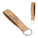 Polsband sleutelhanger van natuurlijk kurk om te personaliseren kleur naturel