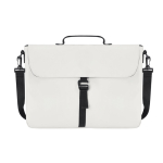 Laptophoes van zacht PU met verstelbare draagriem 15 inch kleur beige  negende weergave