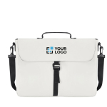 Laptophoes van zacht PU met verstelbare draagriem 15 inch met jouw bedrukking