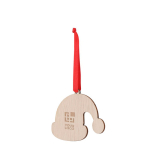 Houten kerstboomversiering Tree met jouw bedrukking