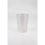 Transparante BPA-vrije kunststof beker met rand van 500ml kleur doorschijnend