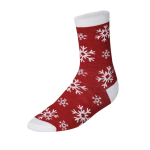 Transparante kerstbal met een paar kerst-sokken maat S/M kleur rood derde weergave