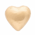 Chocolade in de vorm van een hart met individuele verpakking, 5g kleur goud