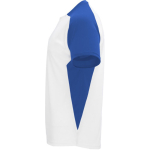 Unisex sportshirt van polyester, tweekleurig, 140 g/m², Roly kleur koningsblauw weergave zijkant