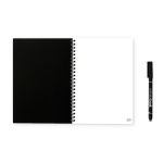 Infinity notitieboek met flexibele kaft en marker, A5 blanco pagina’s kleur zwart