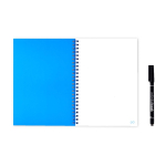 Infinity notitieboek met flexibele kaft en marker, A5 blanco pagina’s kleur koningsblauw