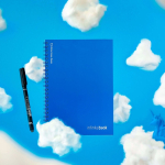 Infinity notitieboek met flexibele kaft en marker, A5 blanco pagina’s kleur koningsblauw luxe weergave